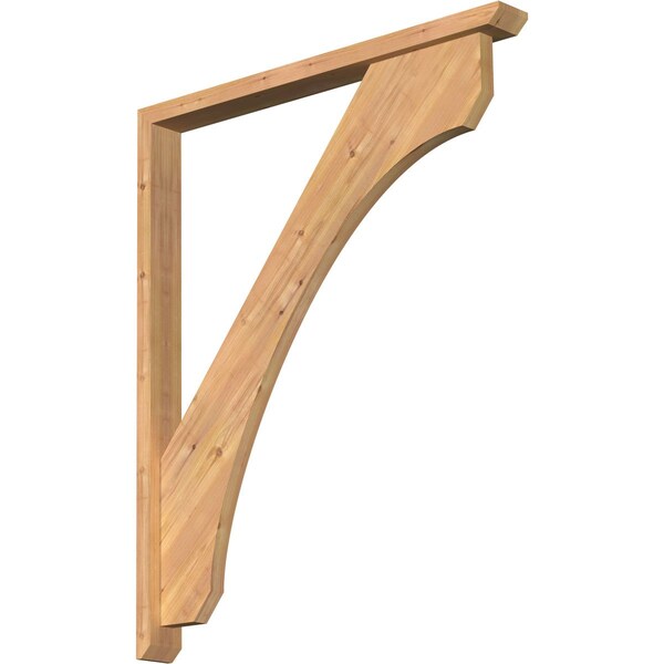 Ekena Millwork Legacy Slat Smooth Bracket w/ Offset Brace, Western Red Cedar, 3 1/2"W x 36"D x 44"H BKT0402X36X44LEC06SWR - main
